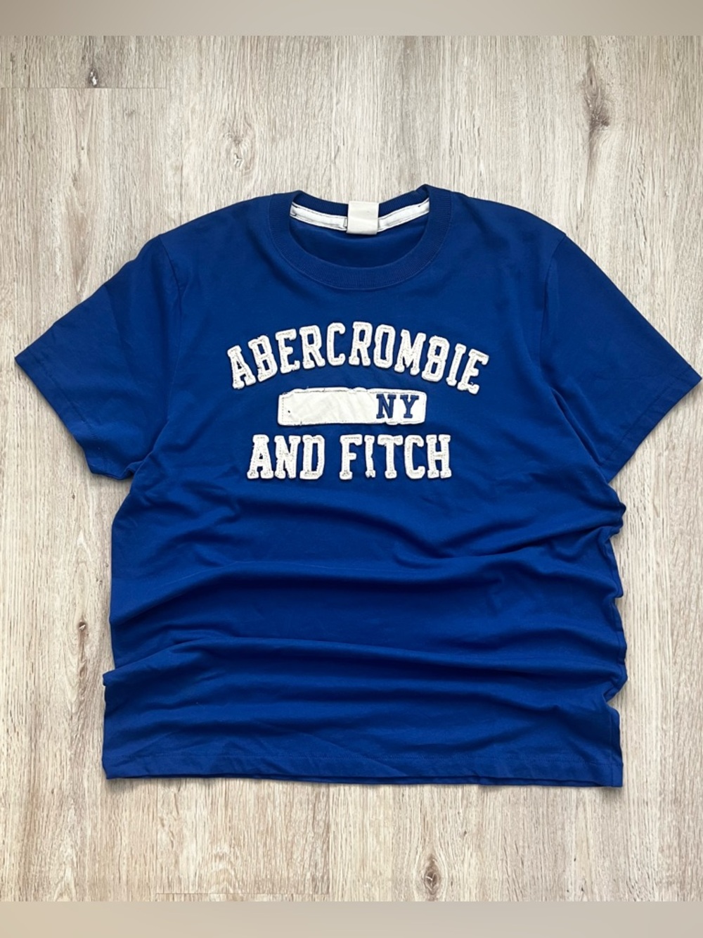 Y2K Abercrombie & Fitch Muscle Fit Graphic T-Shirt Men’s XL Blue New York Patch